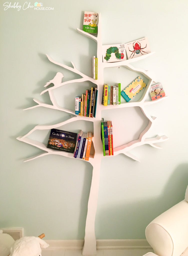 Tree Shaped Book Shelf with Books