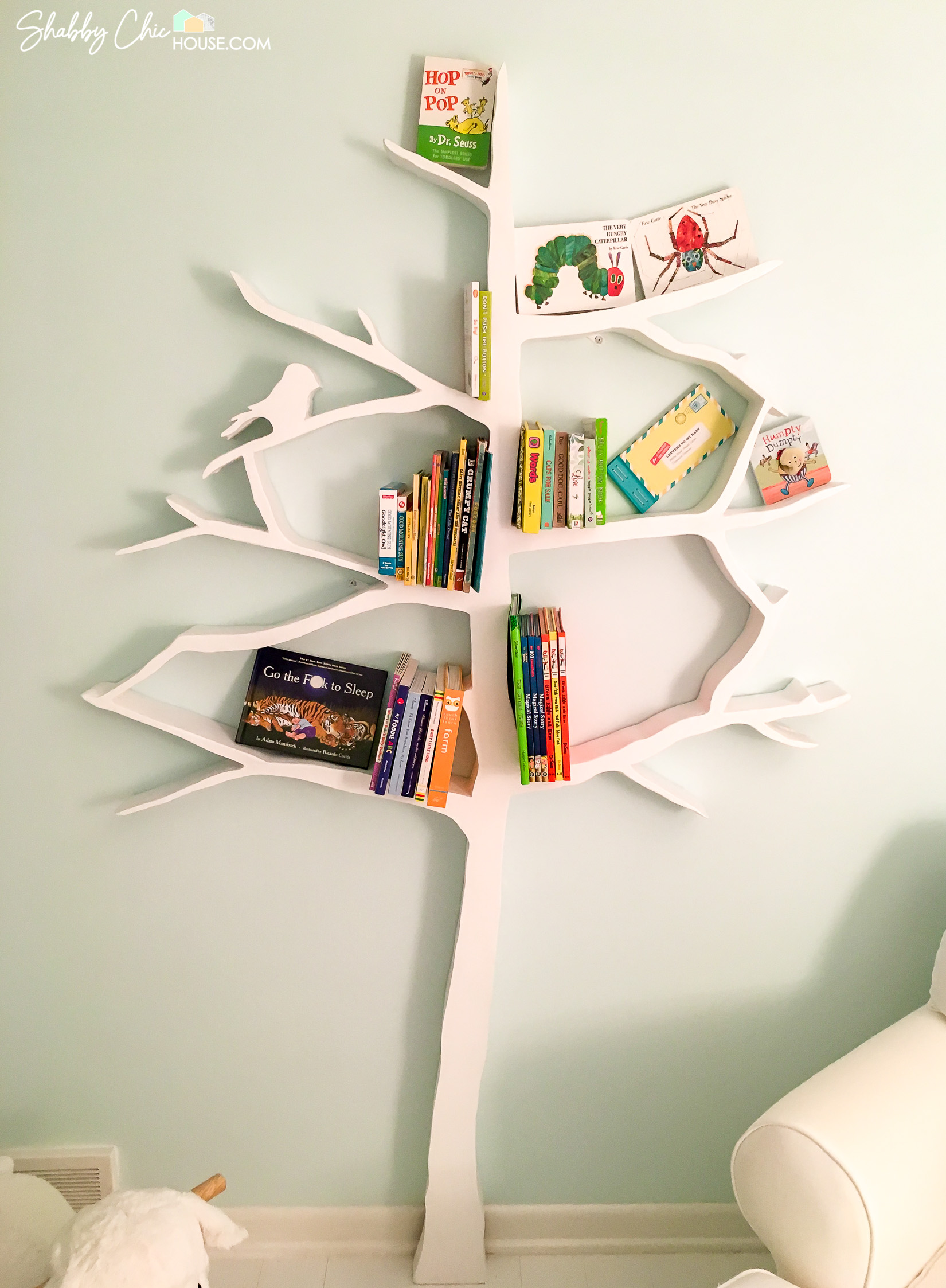 How To Build A Tree Shaped Bookshelf Shabbychichouse Com