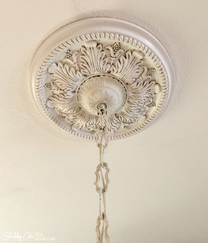 Aged Dusted Ceiling Chandelier Medallion