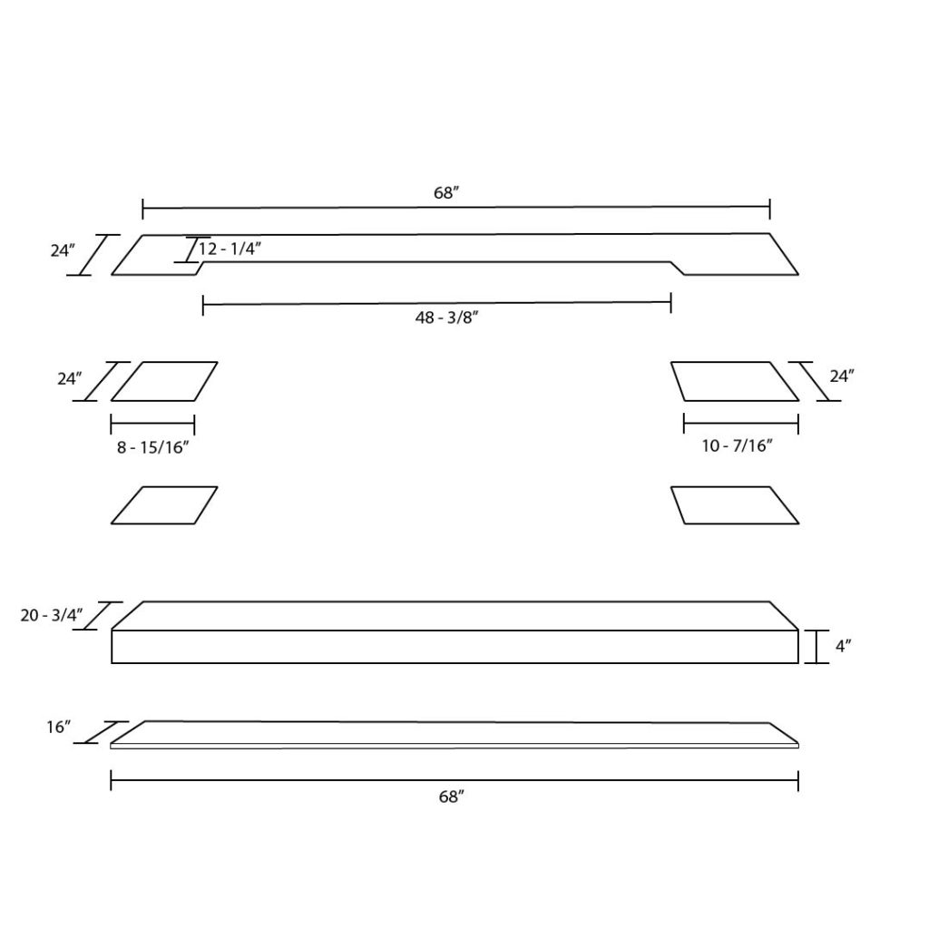 Blueprint with shelve sizes for shiplap entry way nook closet in Mudroom