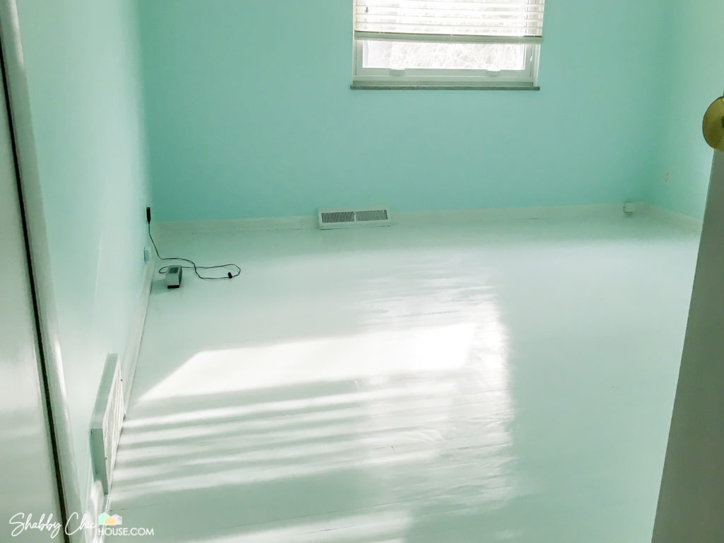 Painting Hardwood Floors White