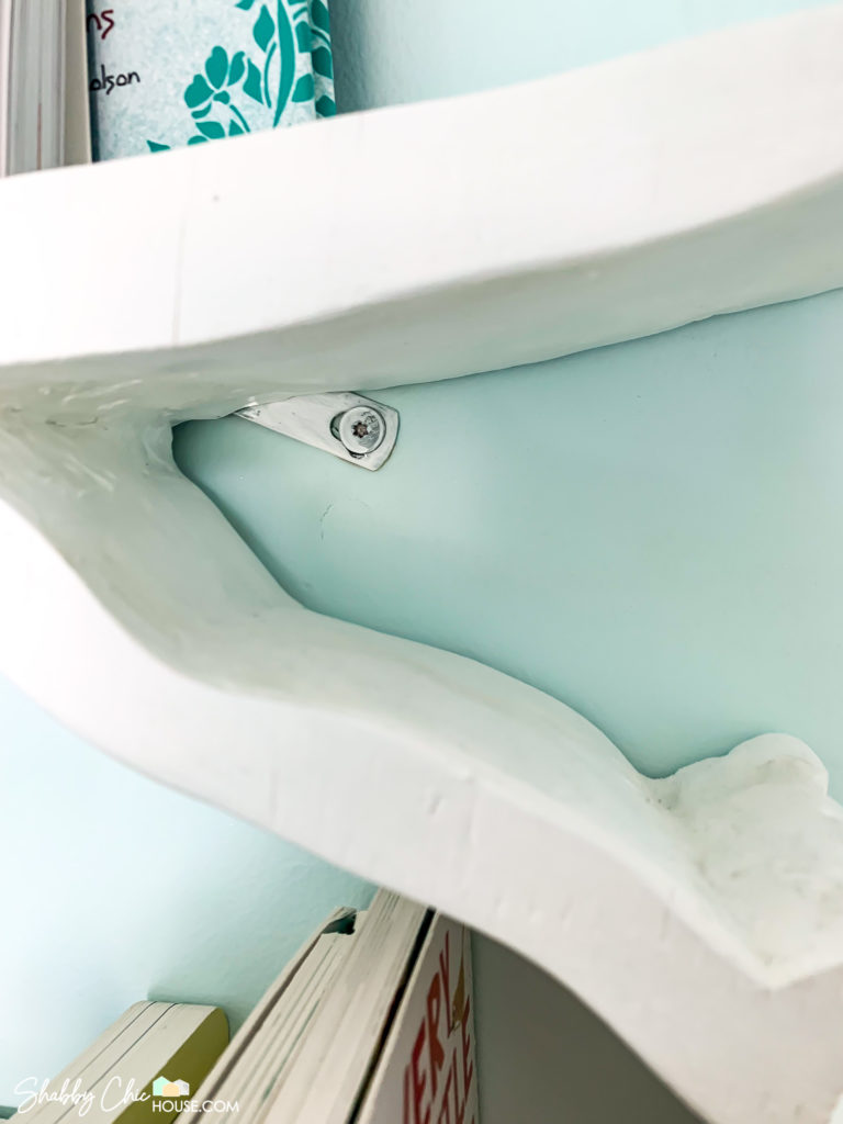 White Tree Shaped Book Shelf Wall Anchor Close-up