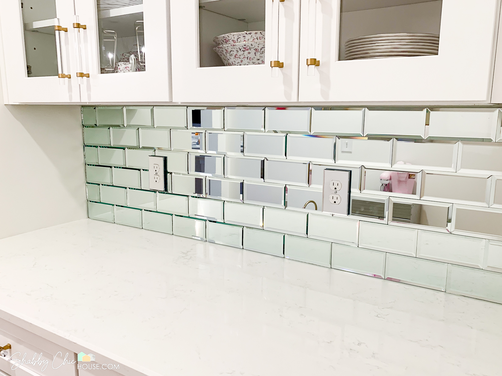 Install A Mirrored Tile Backsplash, How To Measure Wall For Subway Tile