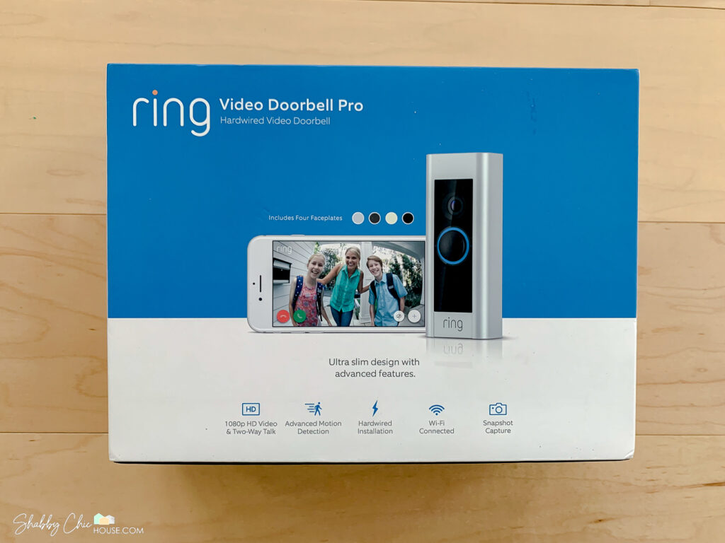Ring Video Doorbell Pro security camera in the box