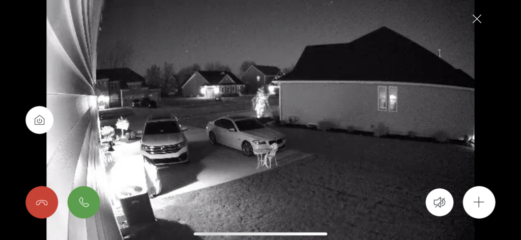 Ring Stick Up Cam night vision video example footage