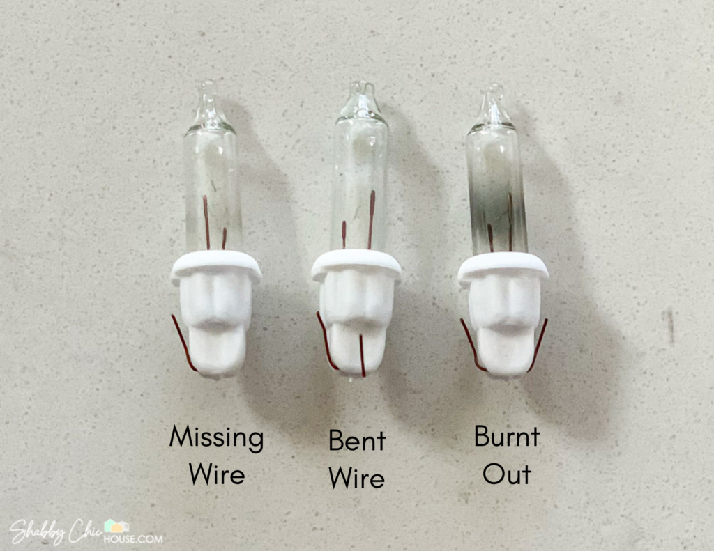 replacing christmas tree light bulbs